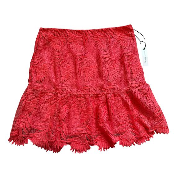 Lovers + Friends pink lace mini skirt size M NWT - Picture 1 of 9
